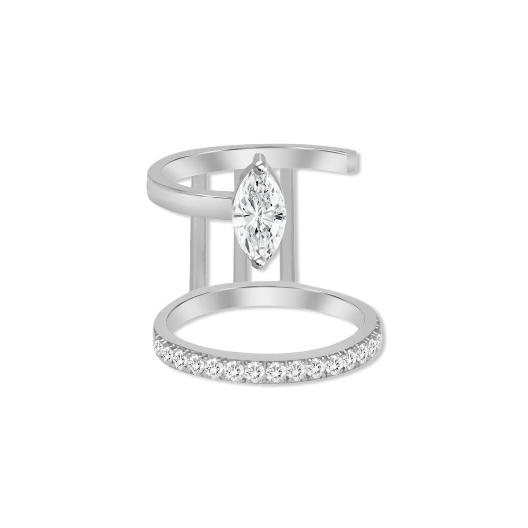 Double Row Marquise Ring