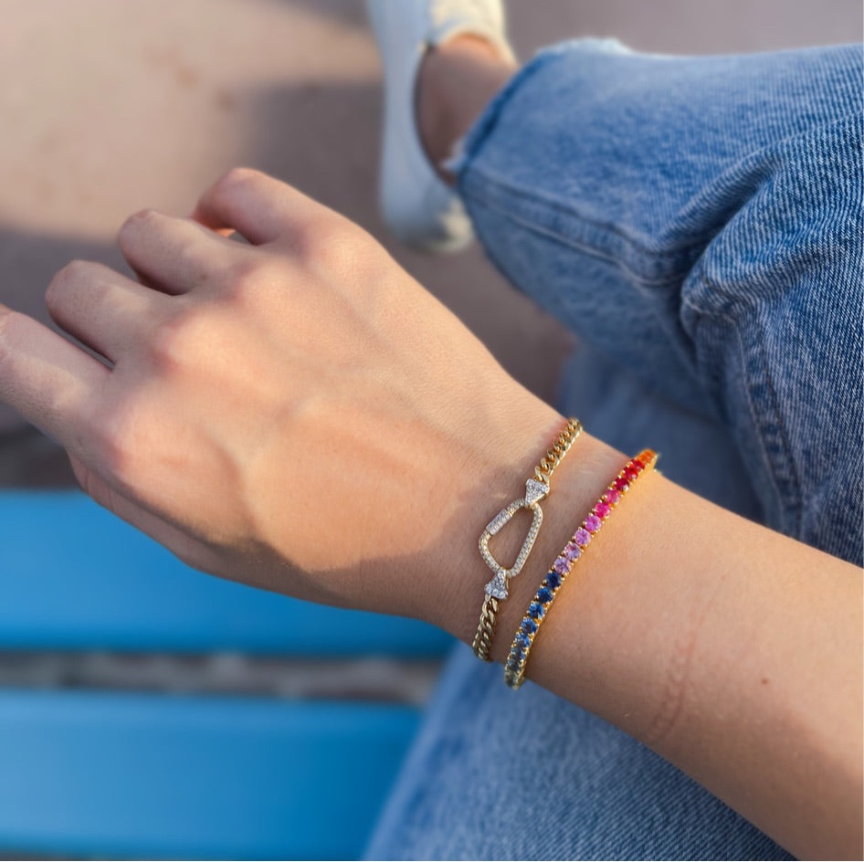 Rainbow Tennis Bracelet