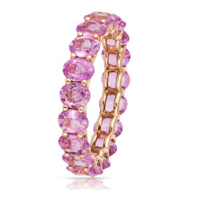 Load image into Gallery viewer, Oval Gemstone Eternity Ring
