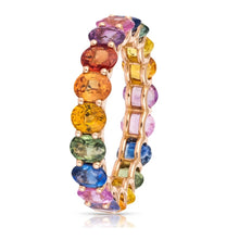 Load image into Gallery viewer, Oval Gemstone Eternity Ring
